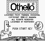 Othello title screen for GameBoy